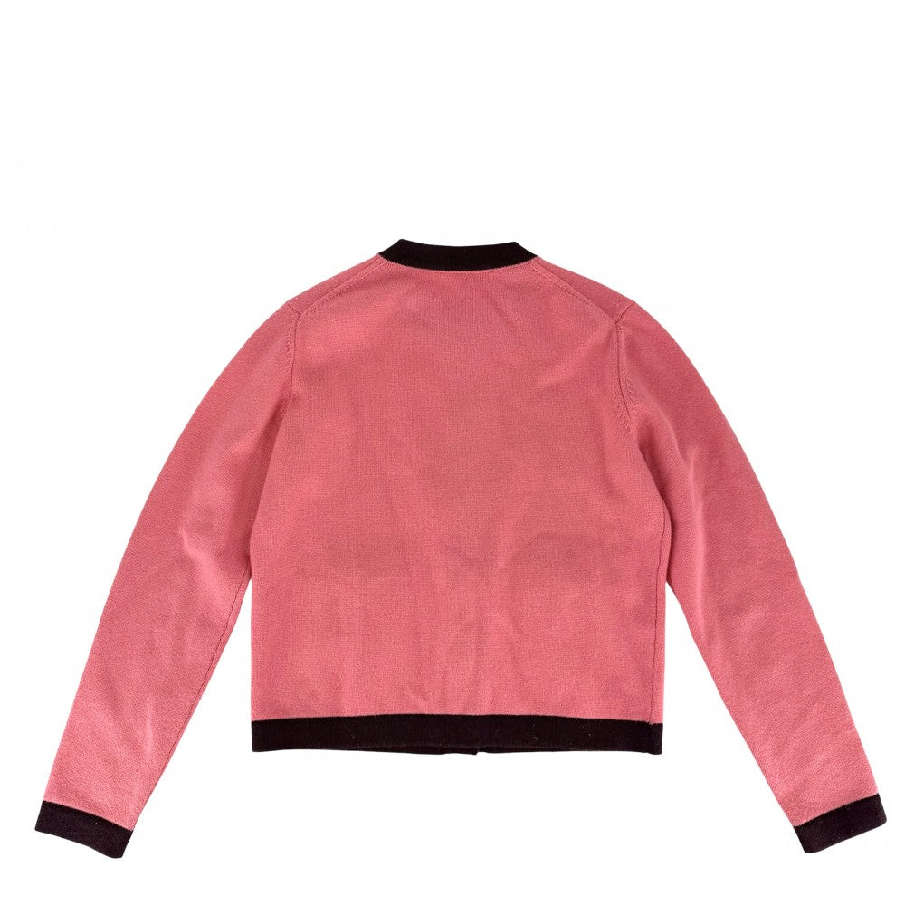 CHANEL シャネル セットアップ トップス ジャケット スカート ココボタン ヴィンテージ アパレル 服 38 ピンク バーガンディ ゴールド金具 春 秋 カシミヤ レディース【中古品】