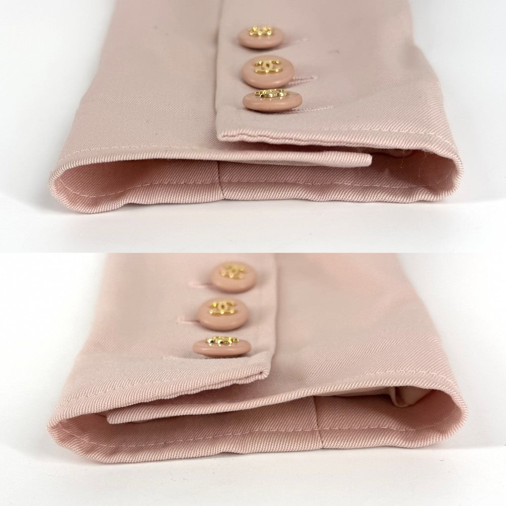 CHANEL シャネル アウター ココマーク ジャケット アパレル 服 97P 36 ピンク ゴールド金具 ウール レディース 1997年【中古品】