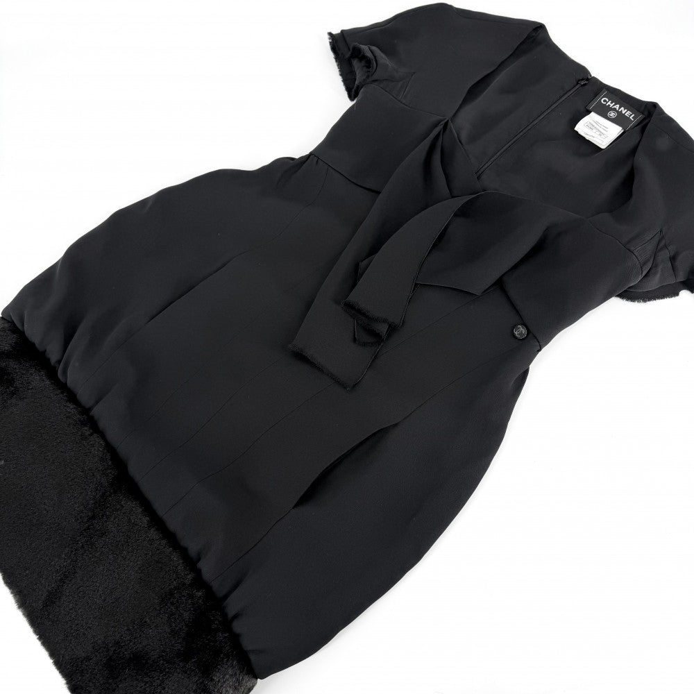 CHANEL シャネル ワンピース 半袖 アパレル 服 36 ブラック 黒 オールシーズン シルク レディース【中古品】