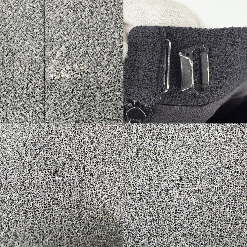 CHANEL シャネル セットアップ ジャケット スカート ヴィンテージ アパレル 服 ココマーク 42 ブラック 黒 シルバー金具 秋 冬 ウール レディース【中古品】