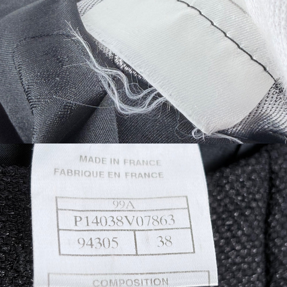 CHANEL シャネル コート ノーカラー ナイロンコート アパレル 服 アウター ブラック 黒 秋 ウール ナイロン レディース【中古品】