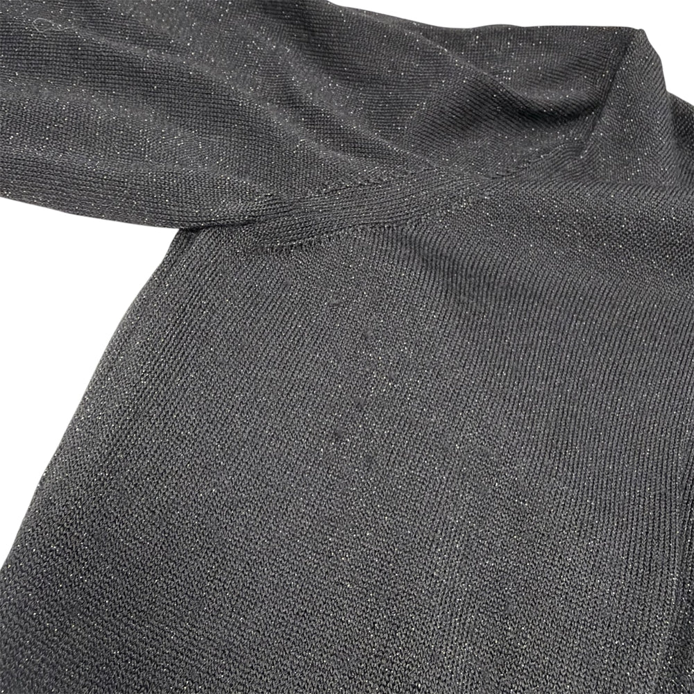 CHANEL シャネル ワンピース ココマーク アパレル 服 長袖 フリル ラメ 36 ブラック 黒 秋 冬 レディース【中古品】