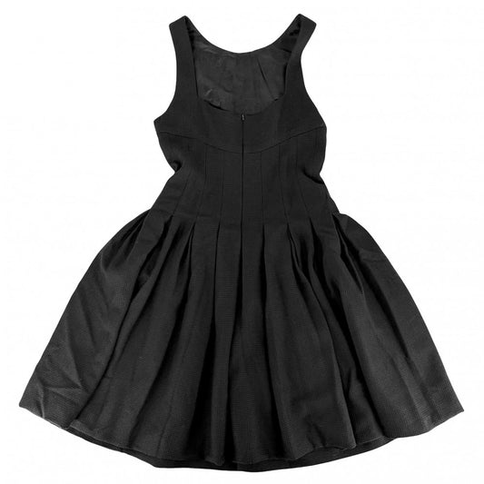 【秋物特集】 CHANEL シャネル ワンピース ノースリーブ フレア アパレル 服 38 ブラック 黒 春 夏 秋 ウール シルク レーヨン レディース 2007年【中古品】
