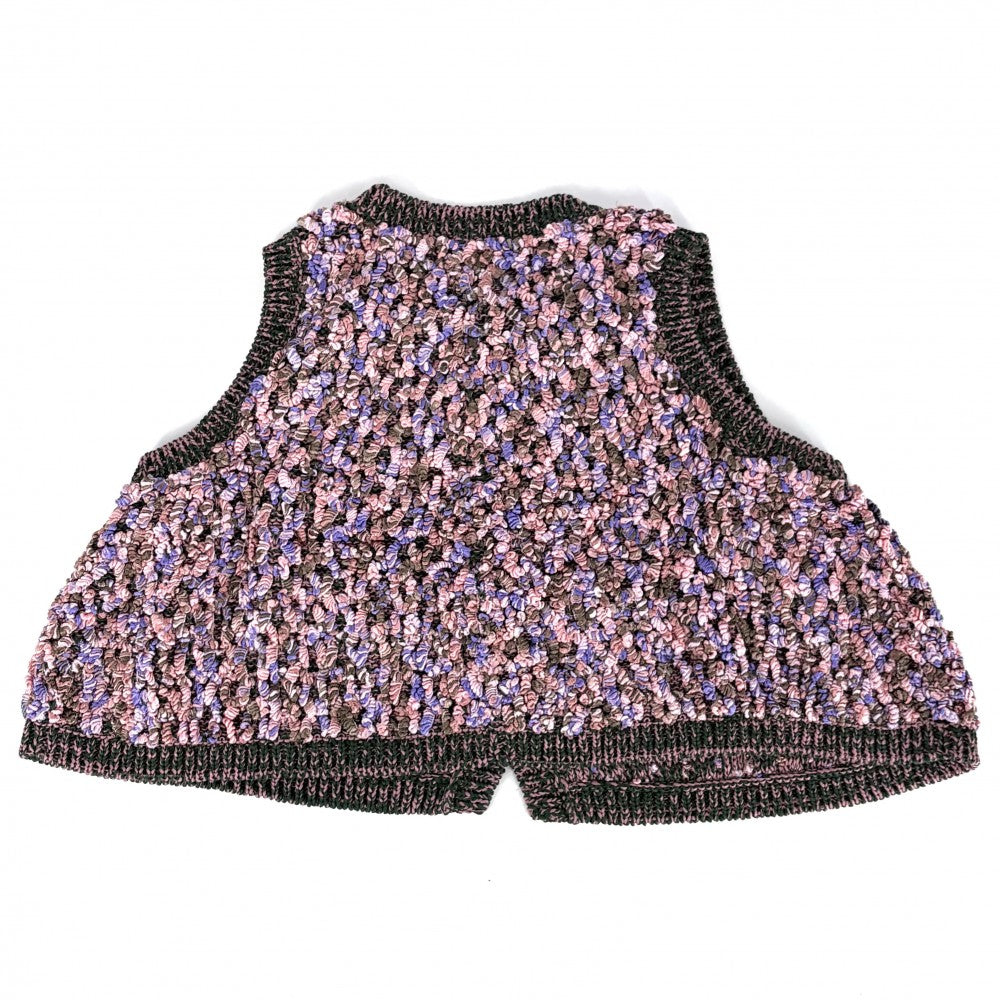 CHANEL シャネル セットアップ ベスト トップス ジャケット スカート 34/36 アパレル 服 ニット ピンク グリーン 緑 春 秋 コットン シルク その他 レディース【中古品】