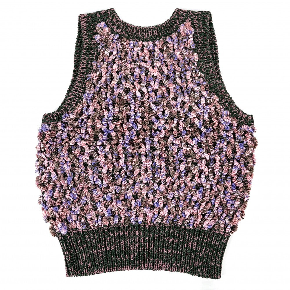 CHANEL シャネル セットアップ ベスト トップス ジャケット スカート 34/36 アパレル 服 ニット ピンク グリーン 緑 春 秋 コットン シルク その他 レディース【中古品】