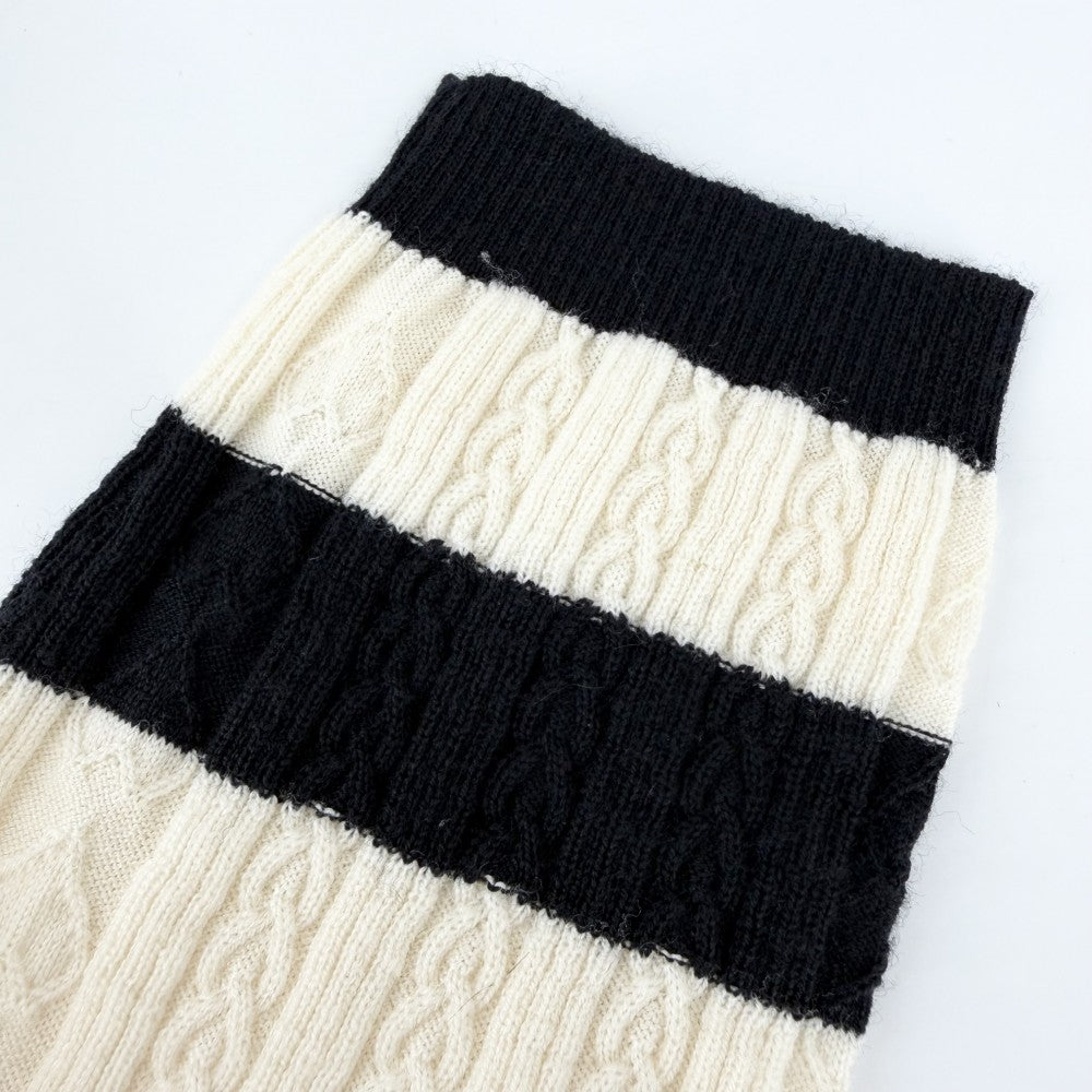 CHANEL シャネル トップス ココマーク ニット アパレル 服 ハート 36 アイボリー系 ブラック 黒 春 秋 ウール レディース【中古品】