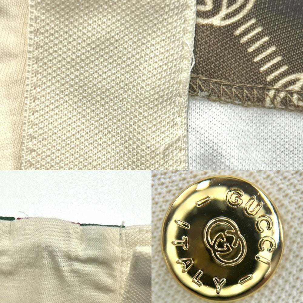 【開店SALE】 GUCCI グッチ パンツ インターロッキングG スナップトラックロングパンツ シェリーライン ボトムス L 671496 ブラウン 茶 ゴールド金具 ポリエステル コットン レディース【中古品】