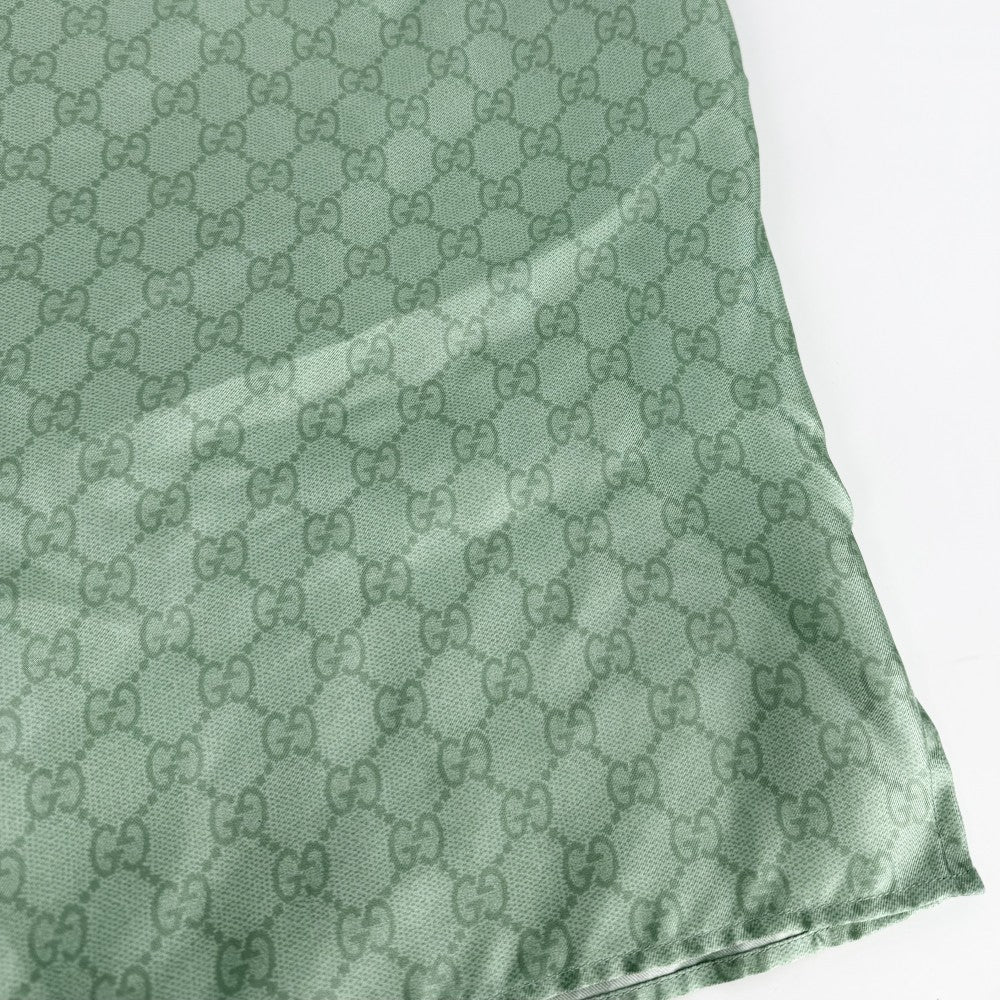 GUCCI グッチ 半袖シャツ ヒグチユウコ 日本限定 トップス GG アパレル 服 46 864048 グリーン系 春 夏 シルク メンズ【中古品】