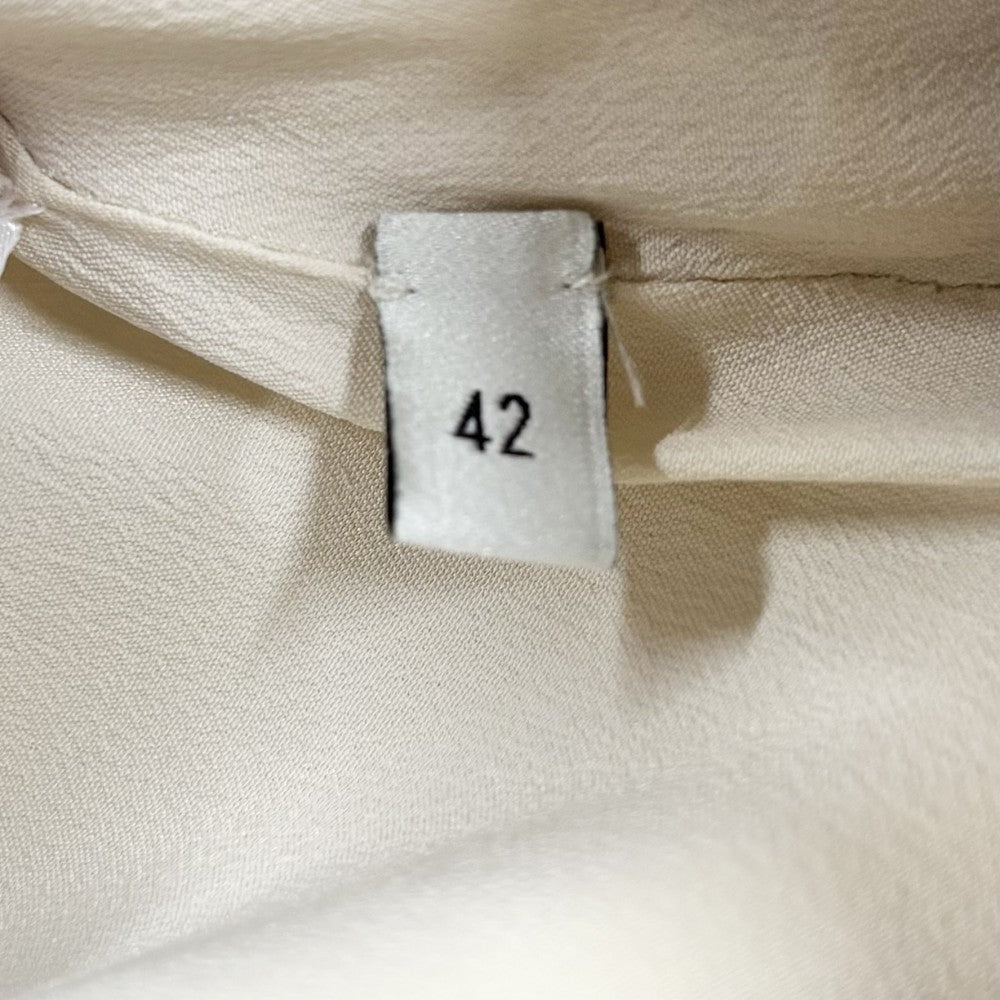 【開店SALE】 GUCCI グッチ ワンピース ウェブベルト GGボタン フレア アパレル 服 42 448541 ベージュ ウール シルク レディース【中古品】