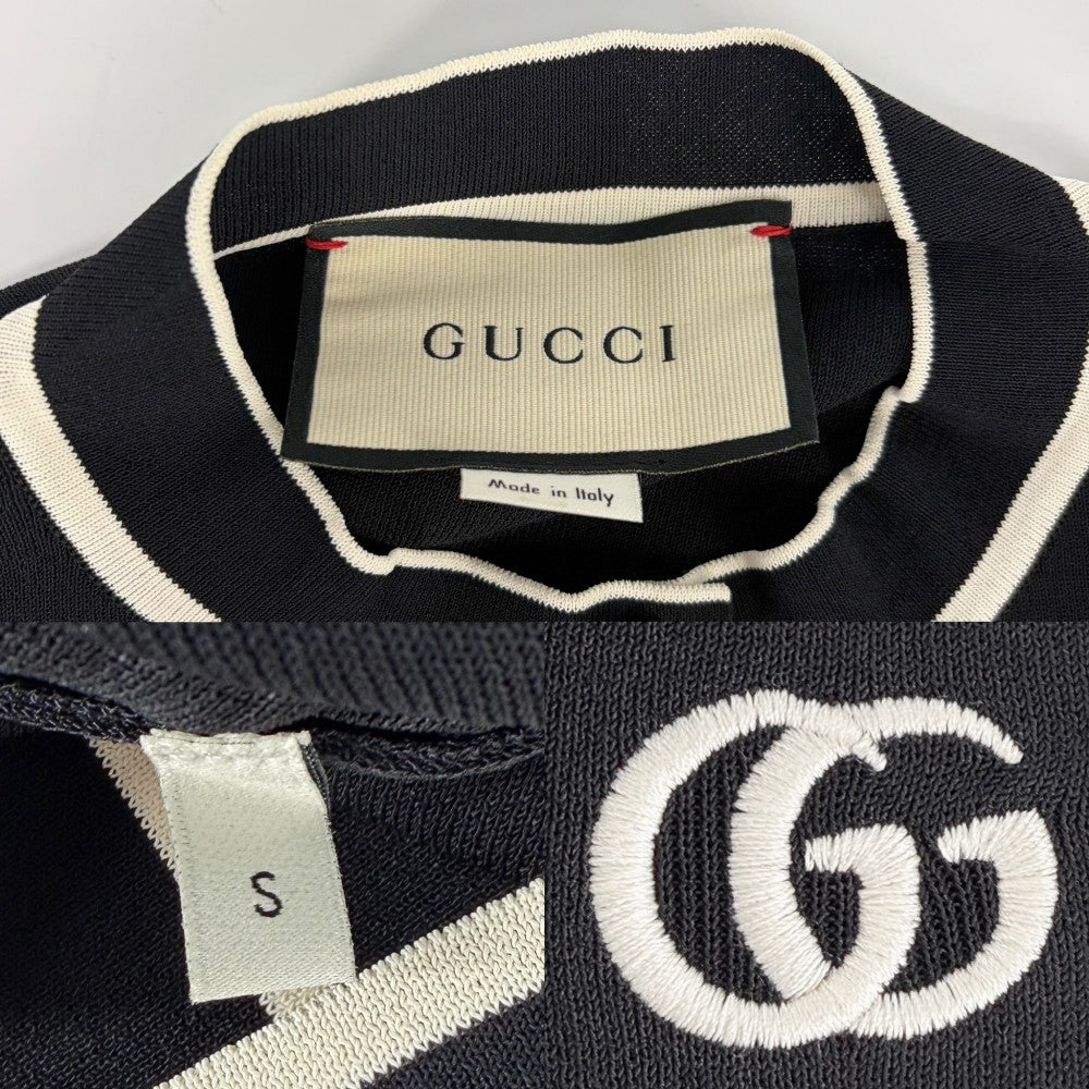 【開店SALE】 GUCCI グッチ カーディガン GG バイカラー トップス 服 アパレル S 629433 ブラック 黒 ホワイト 白 春 秋 レーヨン ポリエステル レディース【中古品】