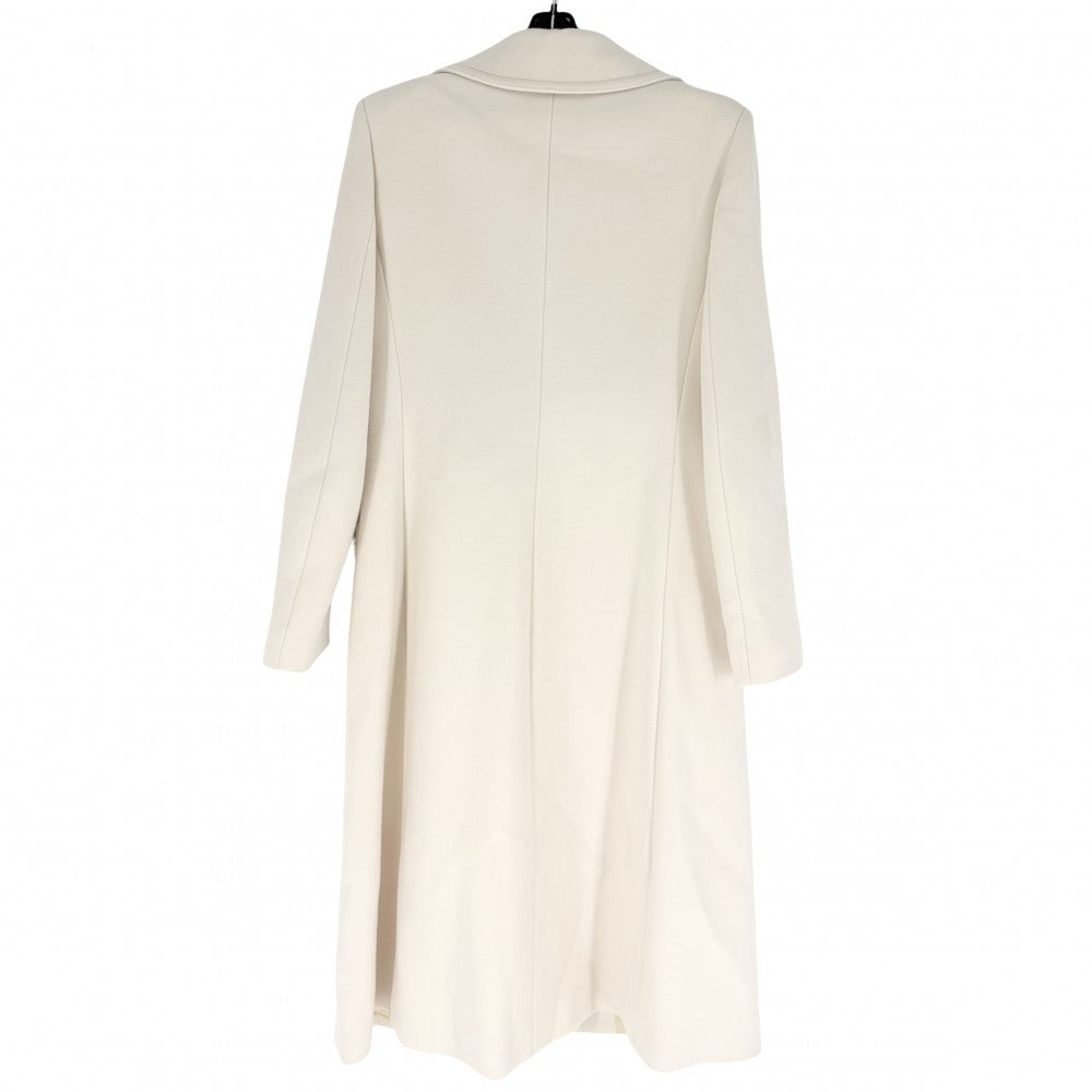 【開店SALE】 GUCCI グッチ コート ロングコート インターロッキングG アウター 上着 春 秋 服 42 592185 アイボリー ゴールド金具 秋 冬 ウール レディース【中古品】