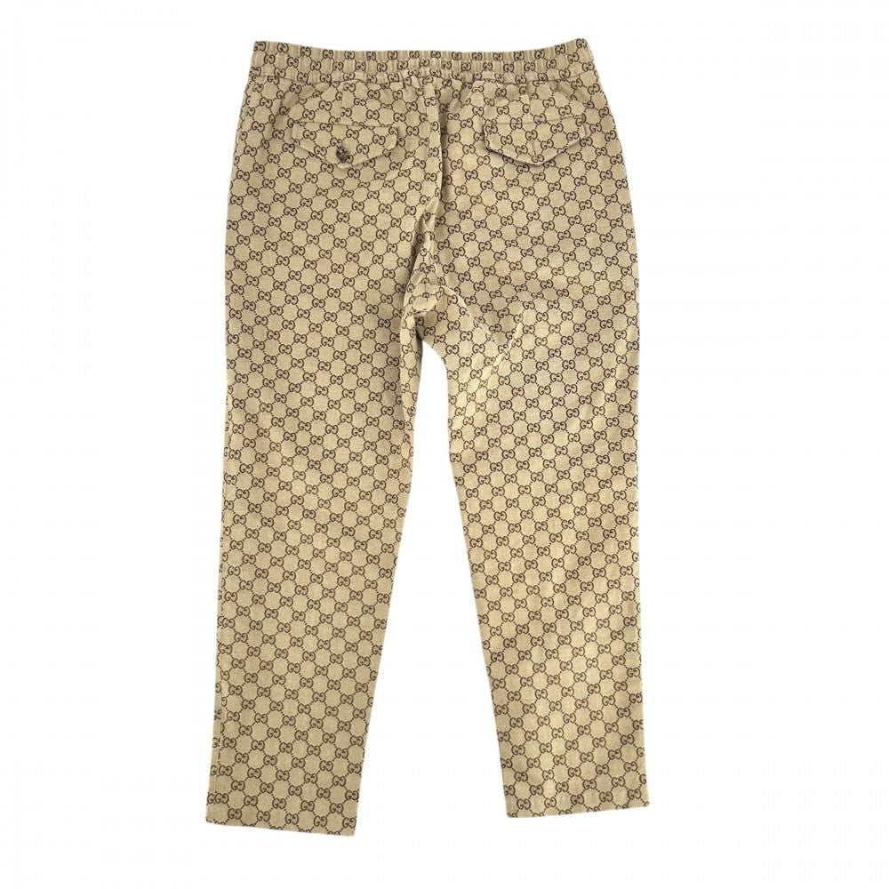 【開店SALE】 GUCCI グッチ ボトムス GGキャンバス ジョギングパンツ ズボン 52 569769 ブラウン 茶 コットン ポリエステル メンズ【中古品】