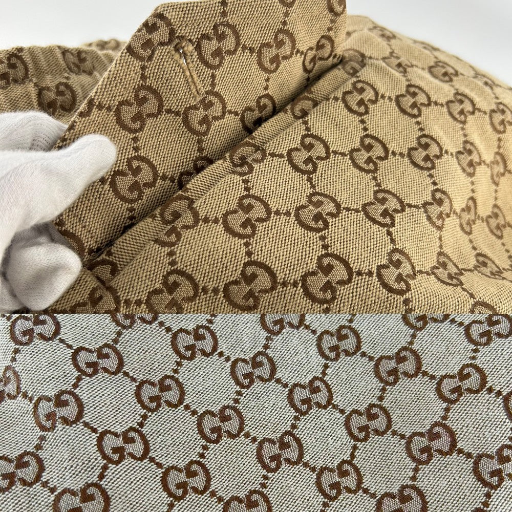 【開店SALE】 GUCCI グッチ ボトムス GGキャンバス ジョギングパンツ ズボン 52 569769 ブラウン 茶 コットン ポリエステル メンズ【中古品】