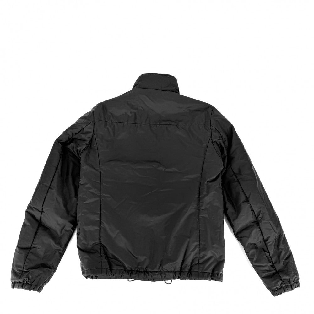 PRADA プラダ ブルゾン リバーシブル トライアングルロゴ ジャケット アウター 46 ネイビー 紺 ブラック 黒 シルバー金具 春 秋 ポリアミド レディース【中古品】