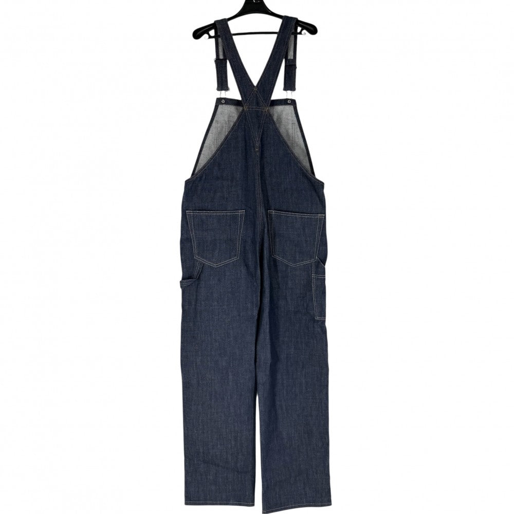 【開店SALE】 PRADA プラダ サロペット オーバーオール トライアングルロゴ ボトムス アパレル 服 GEZ005 インディゴ シルバー金具 コットン メンズ【中古品】