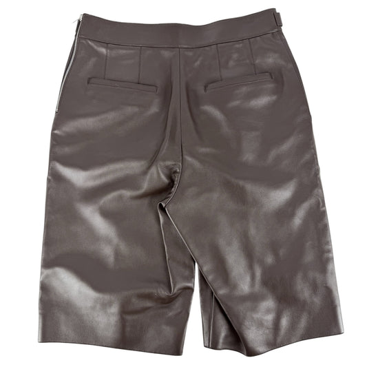 HERMES エルメス パンツ ハーフパンツ 膝丈 アパレル ボトムス 38 5H1421D3 ブラウン 茶 春 冬 ラムスキン レディース【中古品】