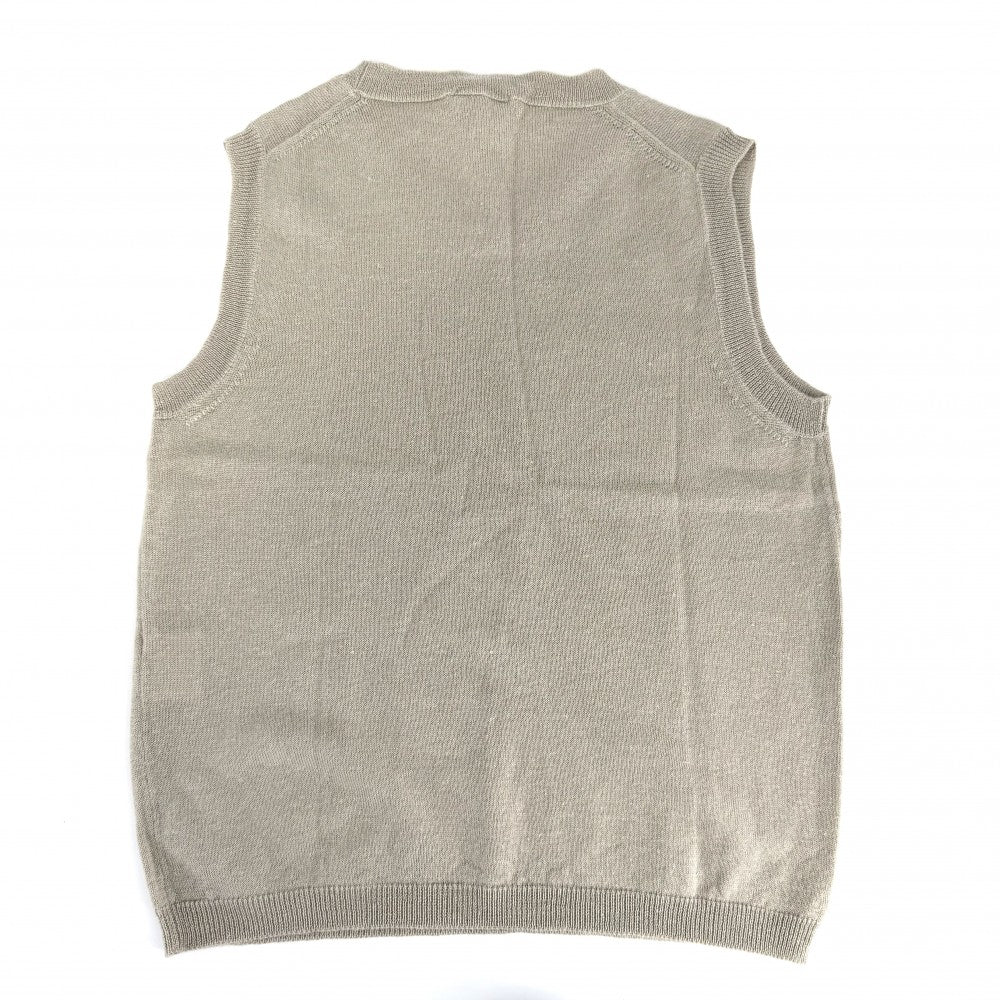 HERMES エルメス セット カーディガン ノースリーブ マルジェラ期 魚 アパレル 服 XS ベージュ 春 夏 麻 レディース【中古品】