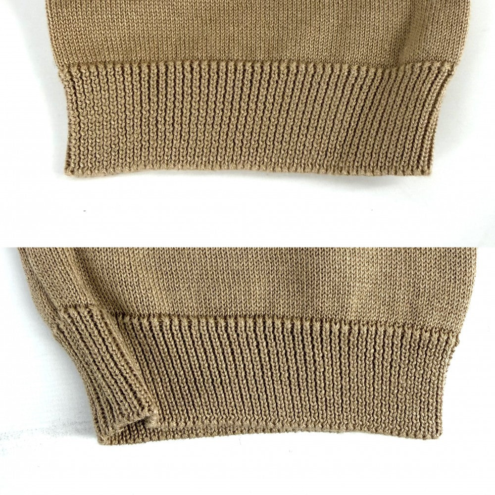 【秋物特集】 HERMES エルメス カーディガン シルク切り替え アニマル アパレル 服 XS ベージュ マルチカラー 春 秋 シルク レディース【中古品】