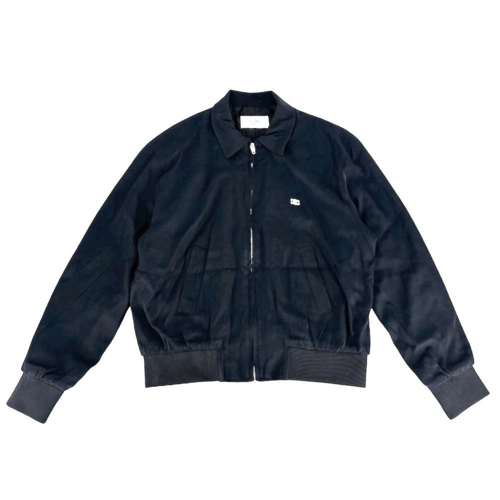 CELINE セリーヌ ブルゾン トリオンフ ジャケット アウター アパレル 服 52 2W47B585X ダークネイビー シルバー金具 春 秋 レーヨン レディース【中古品】