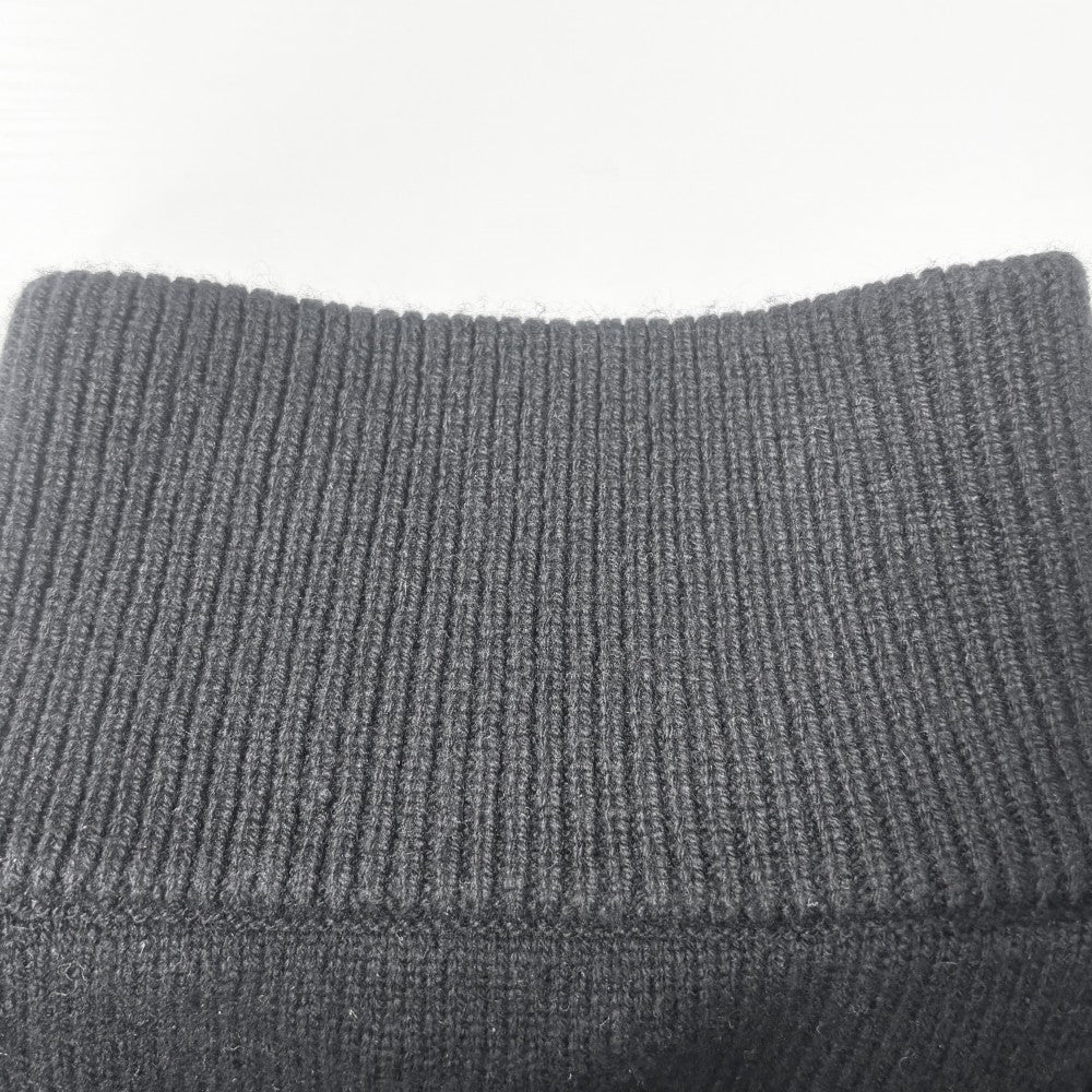 CELINE セリーヌ ニット トリオンフ トラッカーセーター ハーフジップ ロゴ 服 トップス L 2ADBH048T ブラック 黒 シルバー金具 秋 冬 ウール カシミヤ メンズ【中古品】