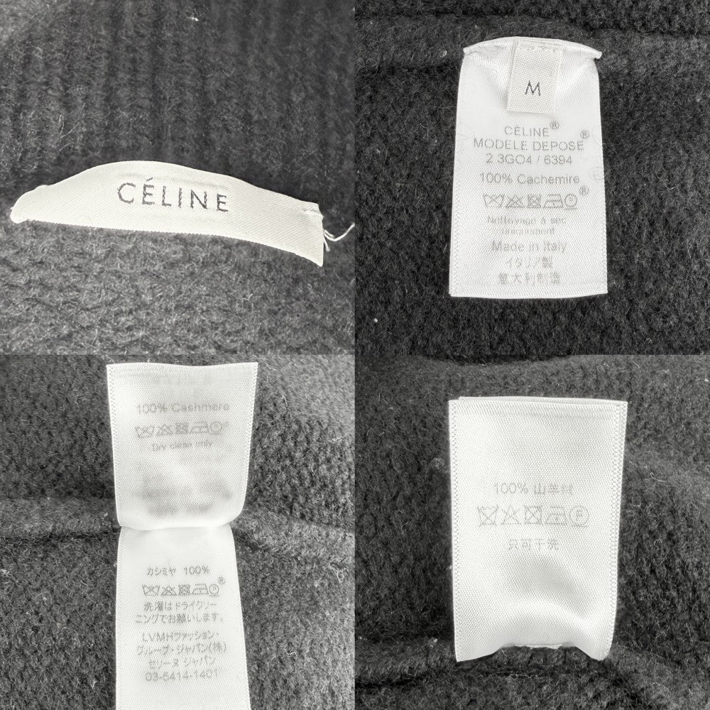 CELINE セリーヌ ニット フィービー期 セーター ハイネック 23GO4/6394 服 トップス M ブラック 黒 秋 冬 カシミヤ メンズ【中古品】