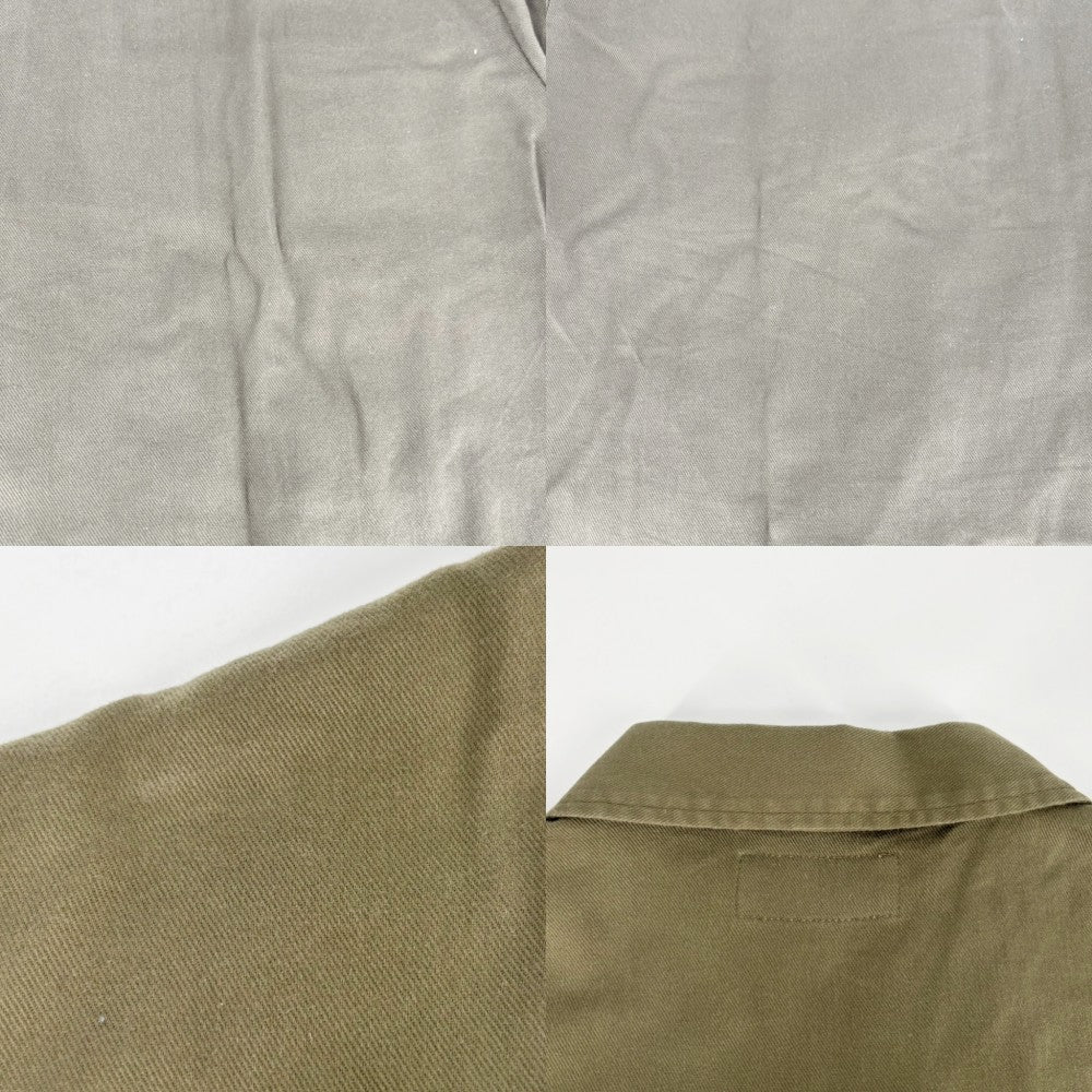 CELINE セリーヌ 半袖シャツ トリオンフボタン ショート丈シャツ トップス アパレル 服 クロップド丈 36 2C580106K カーキ ゴールド金具 春 夏 秋 コットン レディース【中古品】