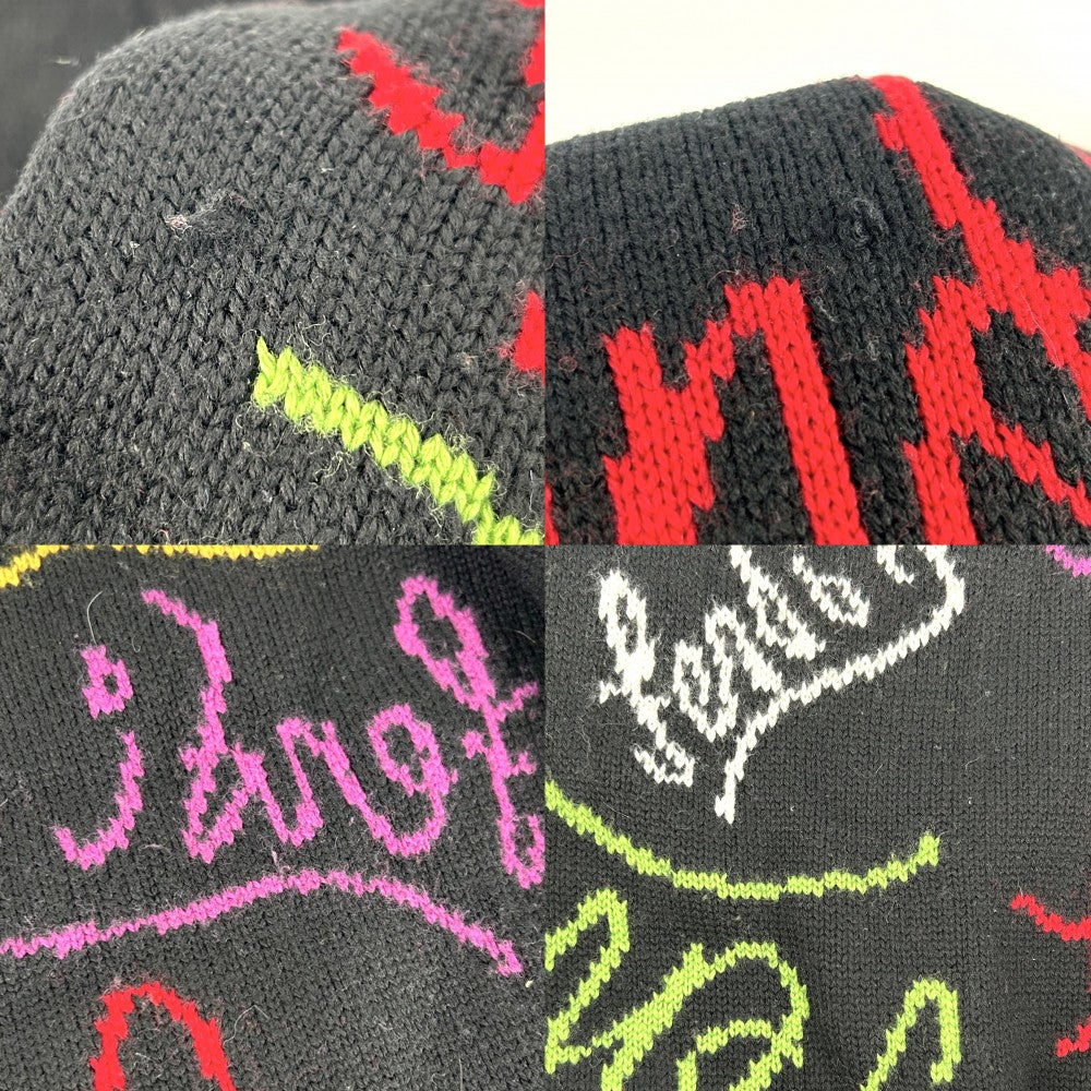 【開店SALE】 FENDI フェンディ ニット ARTIST ロゴ セーター 長袖 服 トップス アパレル 52 FZY463 ブラック 黒 マルチカラー 秋 冬 ウール メンズ【中古品】