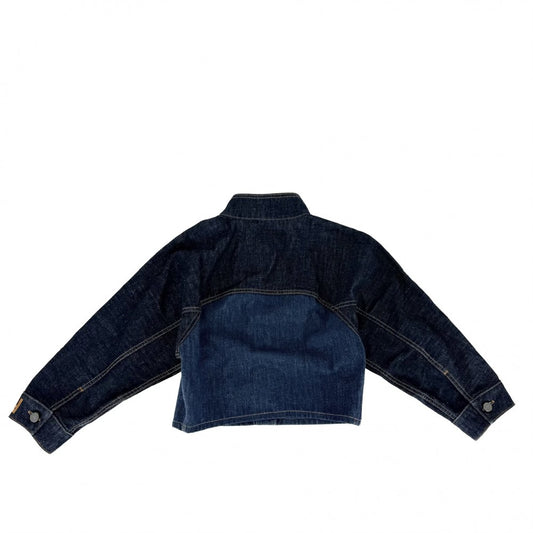 FENDI フェンディ デニムジャケット スタンドカラー アウター ショートジャケット アパレル 服 38 インディゴ ガンメタル金具 春 秋 コットン レディース【中古品】