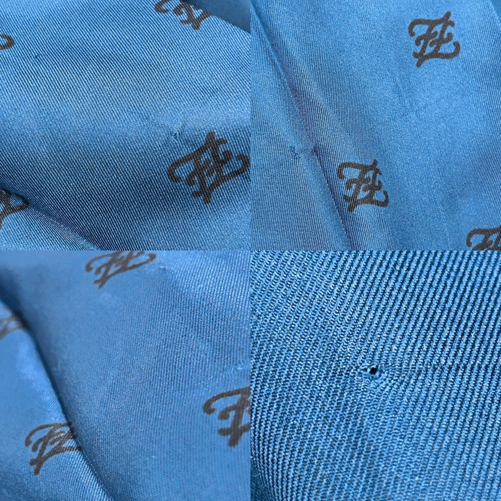 【開店SALE】 FENDI フェンディ ワンピース プリーツ 長袖 ロングワンピース アパレル 服 36 ブルー系 春 秋 ナイロン レディース【中古品】