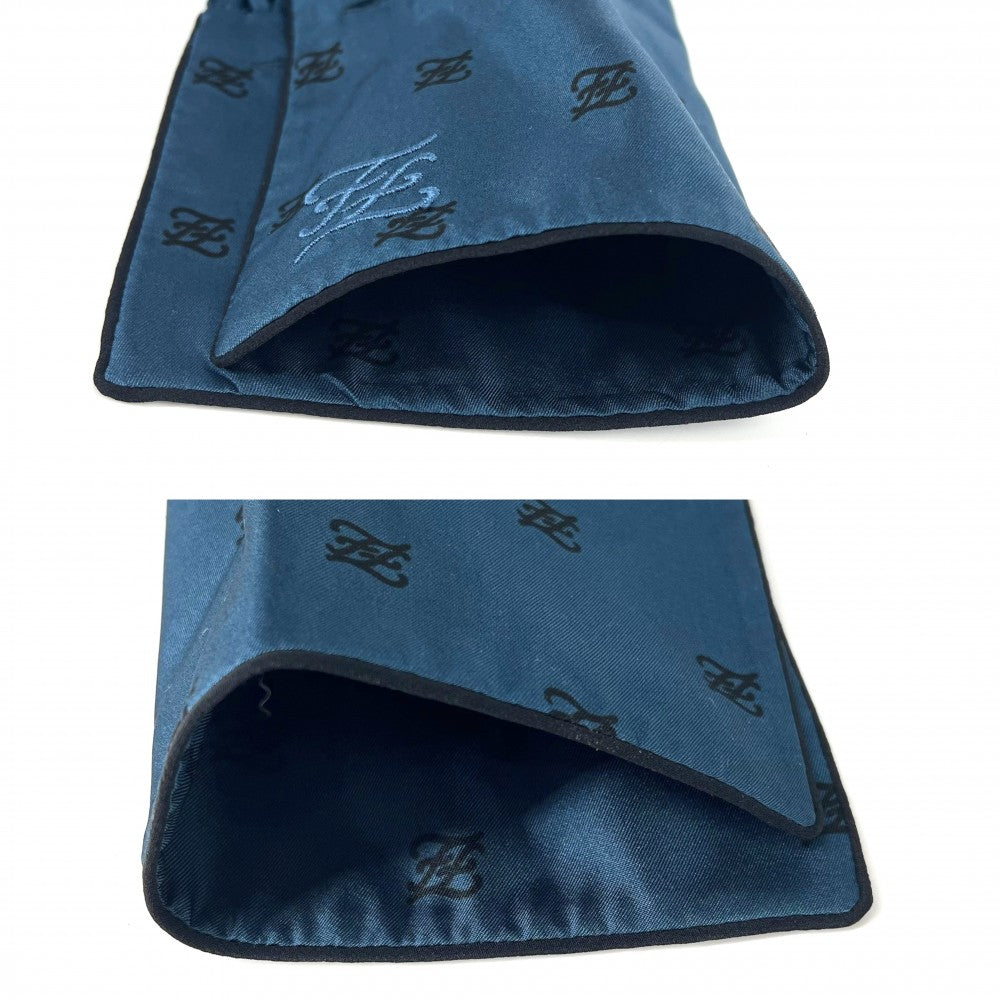 FENDI フェンディ ワンピース プリーツ 長袖 ロングワンピース アパレル 服 36 ブルー系 春 秋 ナイロン レディース【中古品】