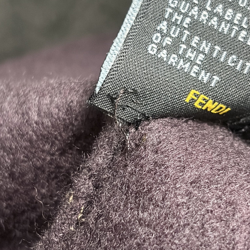 FENDI フェンディ ポンチョ ファー 40 ブラック 黒 カシミヤ ファー【中古品】