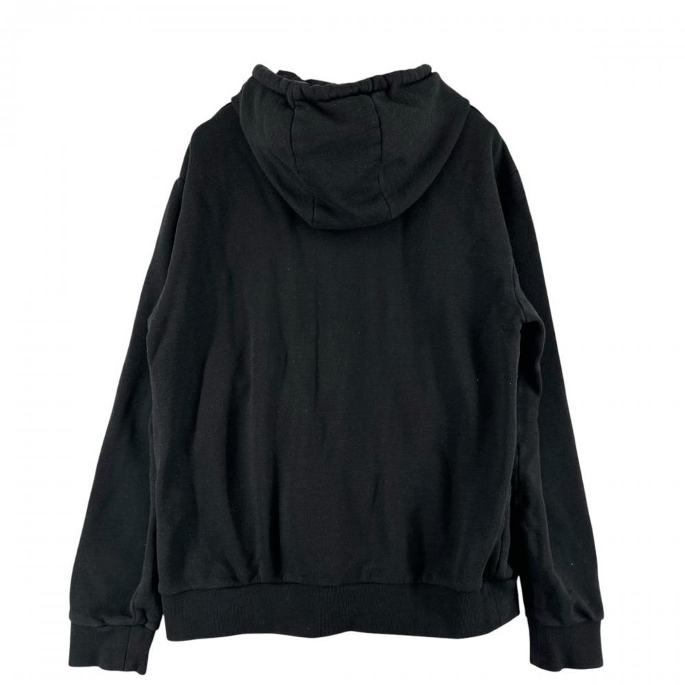 FENDI フェンディ パーカー ズッカ サイドライン プルオーバー M FY0981 A2F1 ブラック 黒 コットン ウール シルク カシミヤ メンズ【中古品】