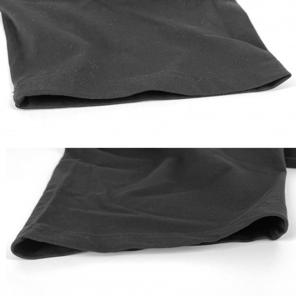 【開店SALE】 BALENCIAGA バレンシアガ 半袖Ｔシャツ ミラー ロゴ 服 トップス アパレル M 764235 ブラック 黒 春 夏 コットン メンズ【中古品】