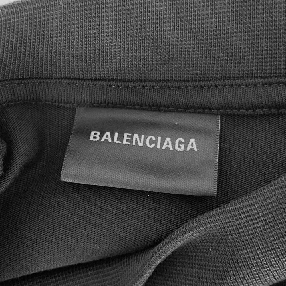 【開店SALE】 BALENCIAGA バレンシアガ 半袖Ｔシャツ ミラー ロゴ 服 トップス アパレル M 764235 ブラック 黒 春 夏 コットン メンズ【中古品】