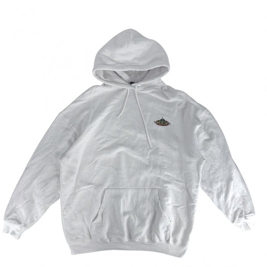 【秋物特集】 BALENCIAGA バレンシアガ パーカー BONJOUR ボンジュール プルオーバー トップス アパレル 服 S 578135 ホワイト 白 春 秋 冬 コットン メンズ【中古品】