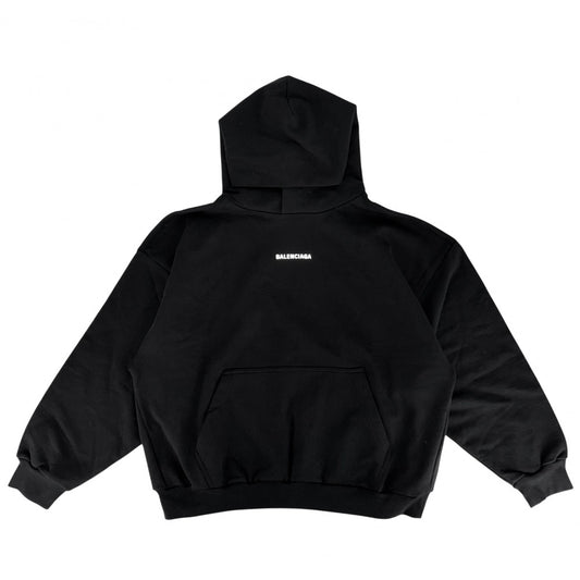 BALENCIAGA バレンシアガ パーカー プルオーバー ロゴプリント トップス フーディ 服 アパレル M 767877 ブラック 黒 秋 冬 コットン メンズ【中古品】