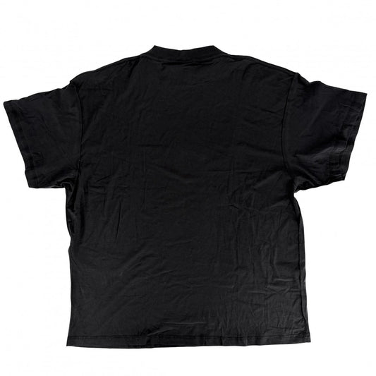 BALENCIAGA バレンシアガ 半袖Ｔシャツ ロゴプリント クルーネックTシャツ アパレル トップス 服 インサイドアウト L ブラック 黒 コットン メンズ【中古品】