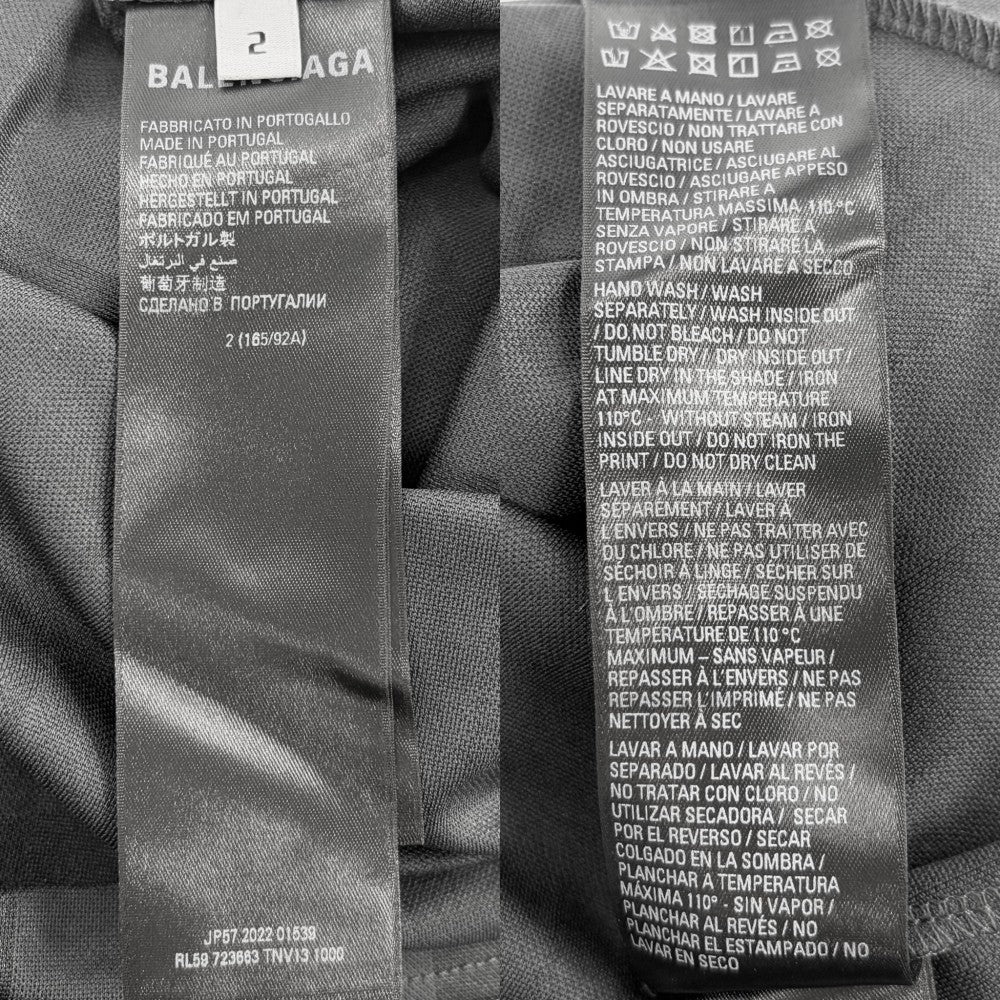 BALENCIAGA バレンシアガ 半袖Ｔシャツ アディダスコラボ ゲームシャツ アパレル ユニフォーム adidas 服 2サイズ 723663 ブラック 黒 オールシーズン ポリエステル メンズ【中古品】