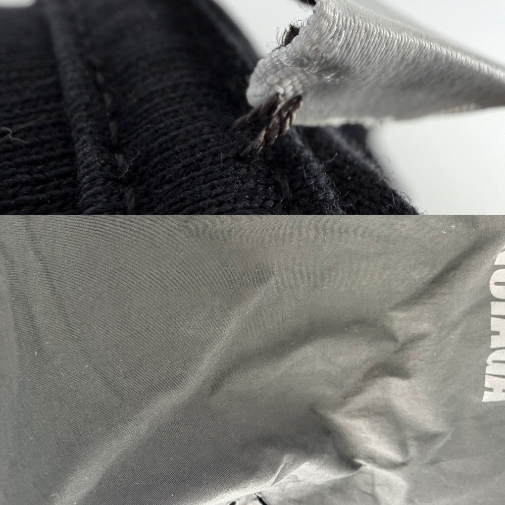 BALENCIAGA バレンシアガ 半袖Ｔシャツ デストロイ加工 クルーネック トップス オーバーサイズ ロゴ アパレル 服 S 651795 ブラック 黒 コットン メンズ【中古品】
