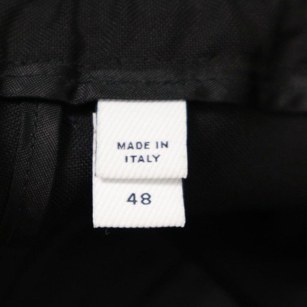 BURBERRY バーバリー ボトムス ロゴ ストレートパンツ 48 8012110 ブラック 黒 レッド 赤 ウール モヘア メンズ【中古品】