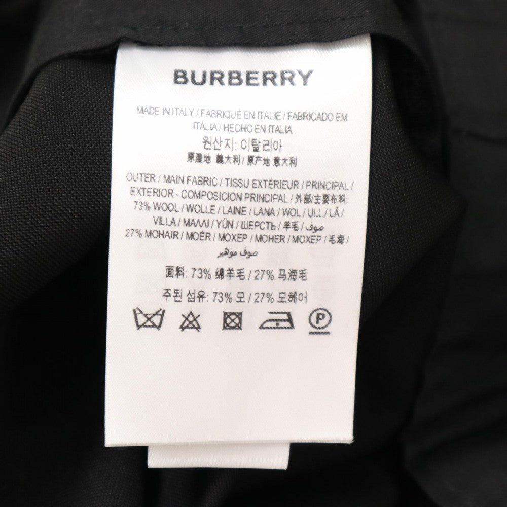 BURBERRY バーバリー ボトムス ロゴ ストレートパンツ 48 8012110 ブラック 黒 レッド 赤 ウール モヘア メンズ【中古品】