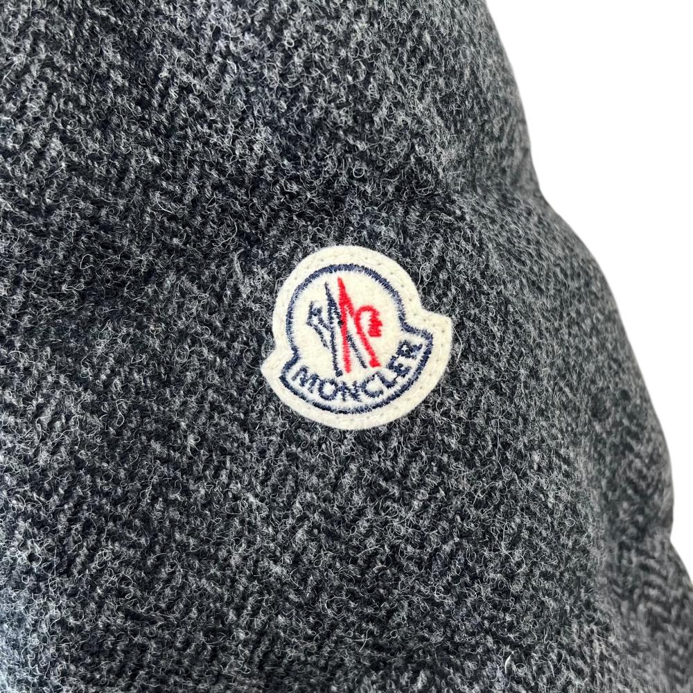 MONCLER モンクレール ダウンジャケット GUYENNE アウター カモフラージュ 迷彩 サイズ２ 320914197885 ブラック 黒 グレー 冬 ウール メンズ【中古品】