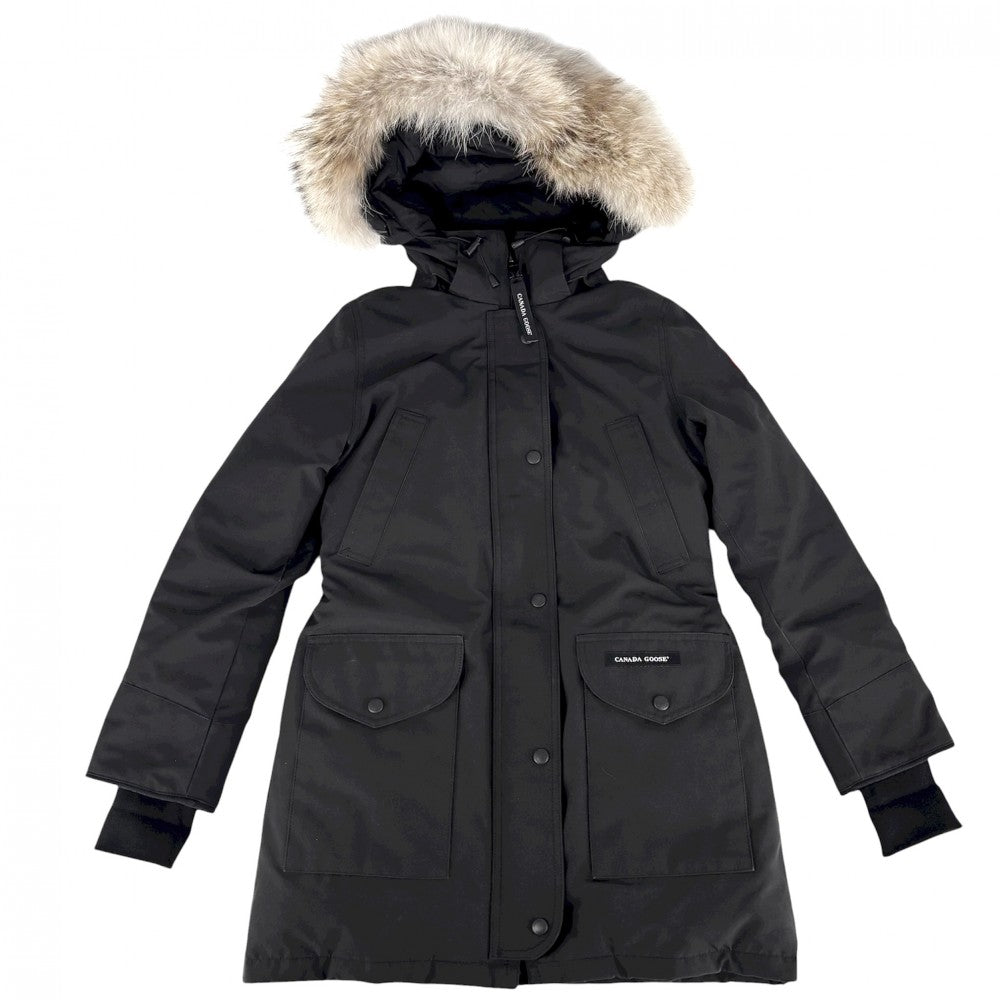 CANADA GOOSE カナダグース ダウンジャケット トリリウムパーカ　フュージョンフィット 　ヘリテージ アウター Trillium Parka Fusion Fit Heritage S 6660LA ブラック 黒 ブラック金具 冬 ポリエステル コットン レディース【中古品】