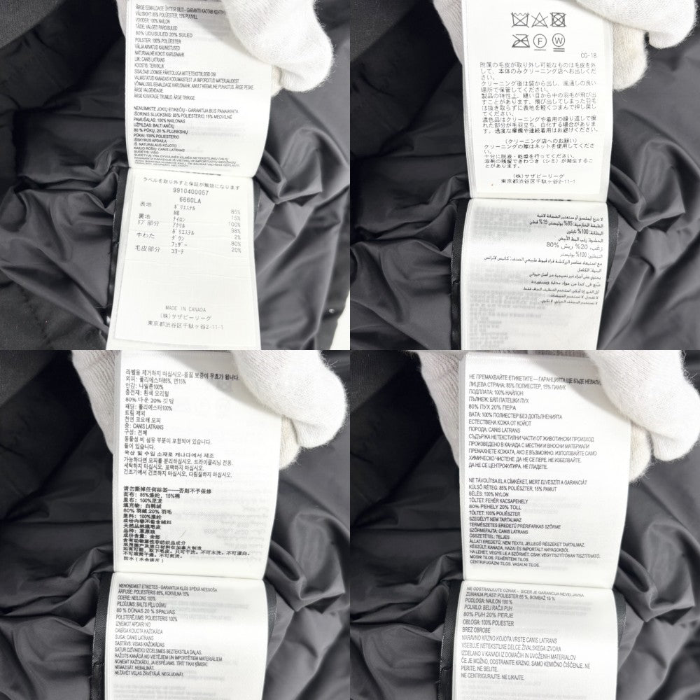CANADA GOOSE カナダグース ダウンジャケット トリリウムパーカ　フュージョンフィット 　ヘリテージ アウター Trillium Parka Fusion Fit Heritage S 6660LA ブラック 黒 ブラック金具 冬 ポリエステル コットン レディース【中古品】