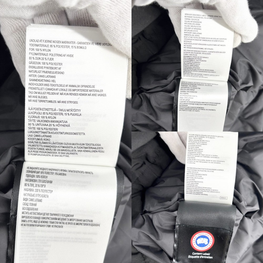 CANADA GOOSE カナダグース ダウンジャケット トリリウムパーカ　フュージョンフィット 　ヘリテージ アウター Trillium Parka Fusion Fit Heritage S 6660LA ブラック 黒 ブラック金具 冬 ポリエステル コットン レディース【中古品】