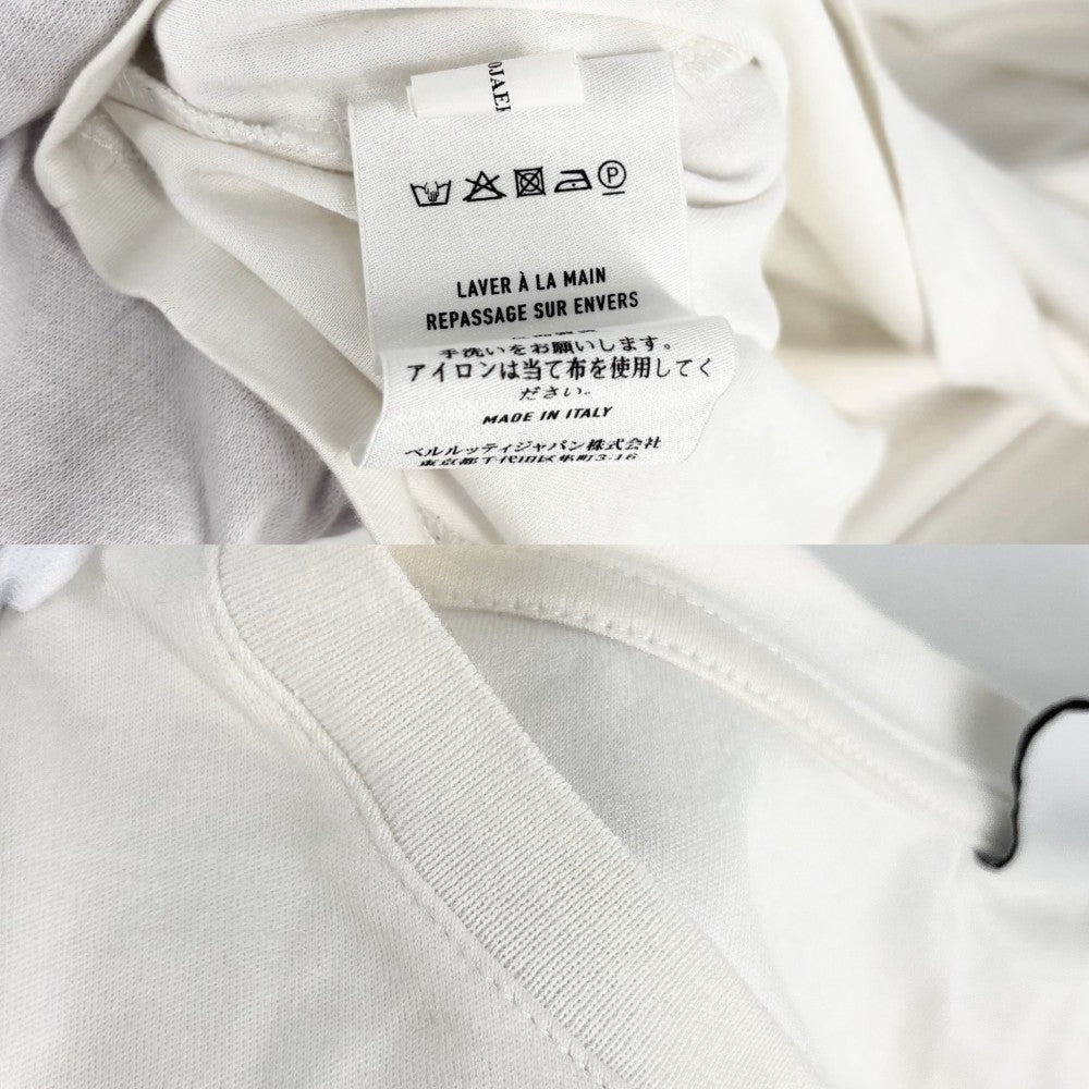 【開店SALE】 Berluti ベルルッティ 半袖Ｔシャツ ロゴ トップス 服 アパレル S ホワイト 白 ブラック 黒 春 夏 コットン メンズ【中古品】
