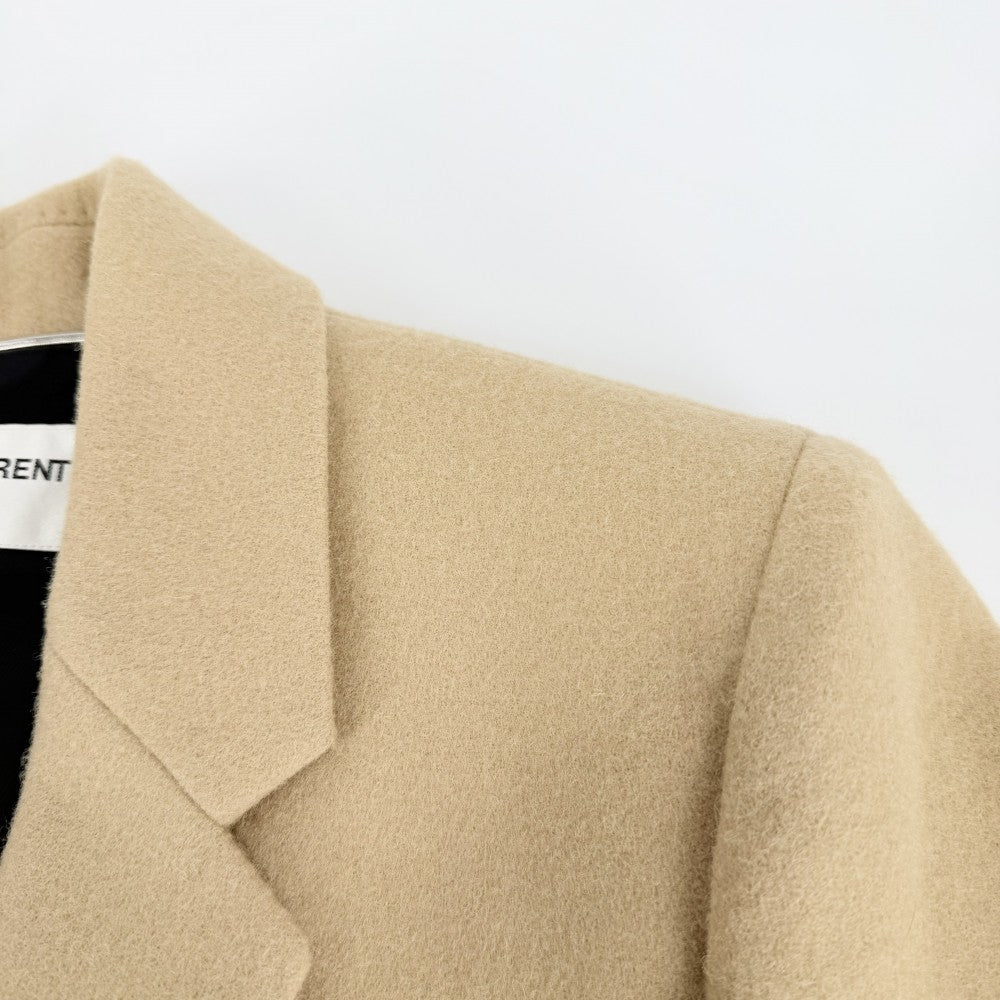 SAINT LAURENT PARIS サンローランパリ アウター ロングコート チェスターコート アパレル 服 46 627382 ベージュ 秋 冬 ウール メンズ【中古品】