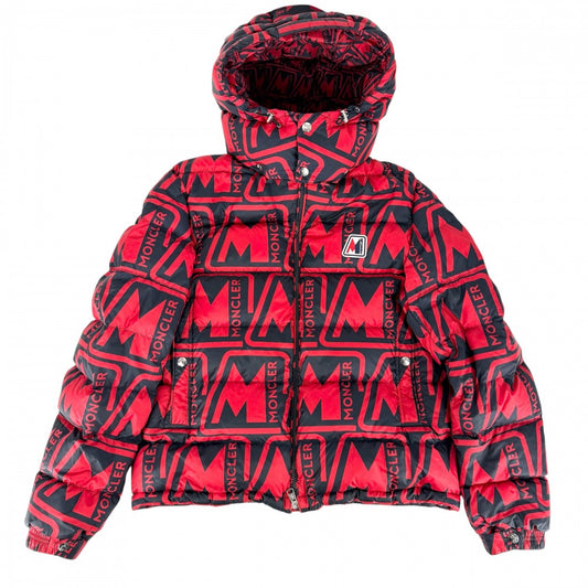 MONCLER モンクレール ダウンジャケット FRIOLAND アウター アパレル 3サイズ 服 レッド 赤 ブラック 黒 シルバー金具 冬 ポリエステル メンズ【中古品】