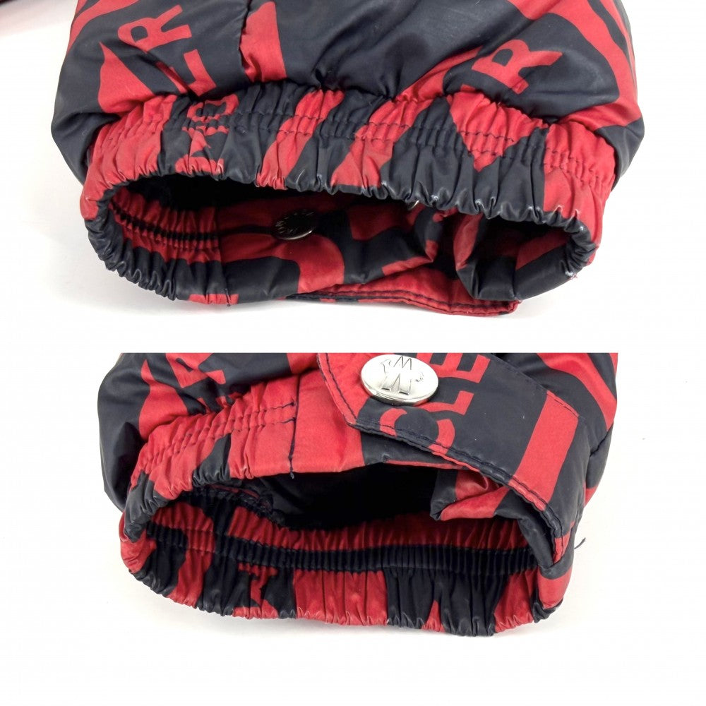 MONCLER モンクレール ダウンジャケット FRIOLAND アウター アパレル 3サイズ 服 レッド 赤 ブラック 黒 シルバー金具 冬 ポリエステル メンズ【中古品】
