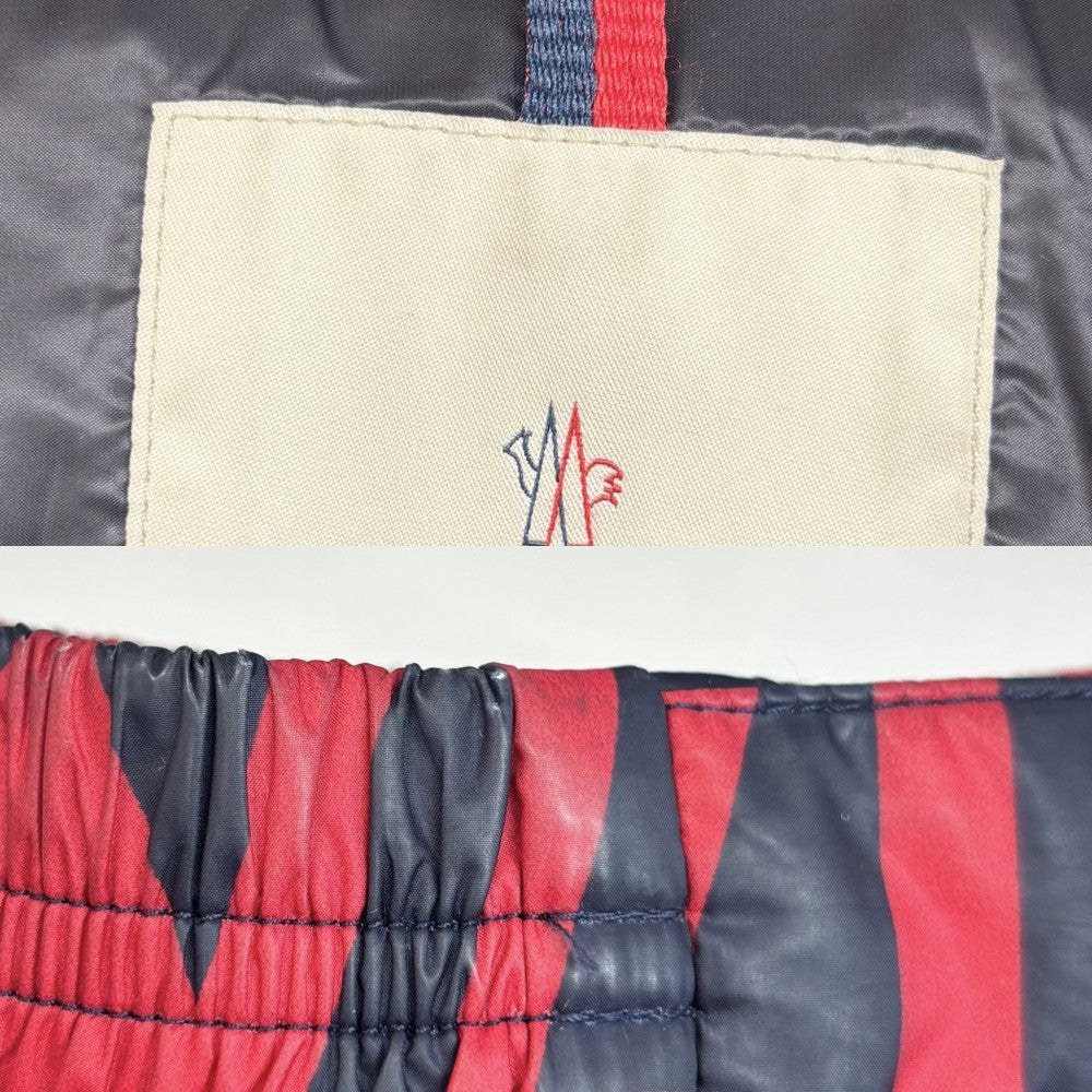 MONCLER モンクレール ダウンジャケット FRIOLAND アウター アパレル 3サイズ 服 レッド 赤 ブラック 黒 シルバー金具 冬 ポリエステル メンズ【中古品】